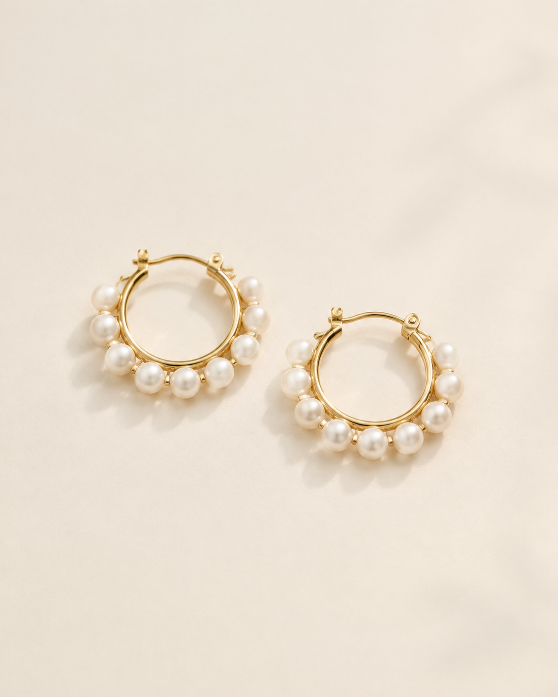 Pearl Hoop Earrings